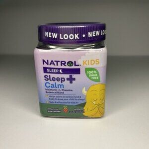 Natrol Kids Sleep+ Calm, Melatonin, L-Theanine, Botanical Blend 60 Count Gummies
